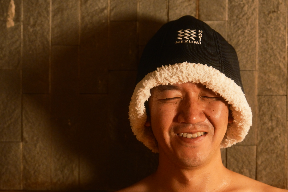 サウナを満喫中