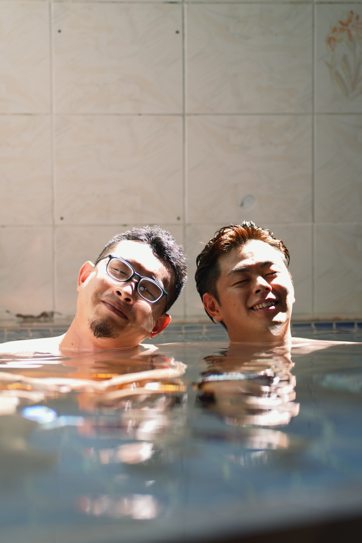 男湯で仲良し